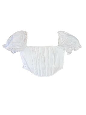 More to come white corset top